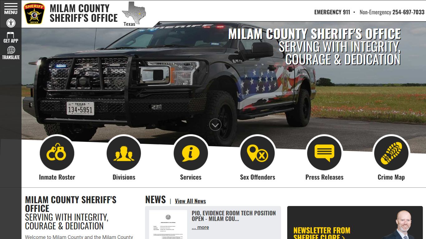 Milam County Sheriff TX